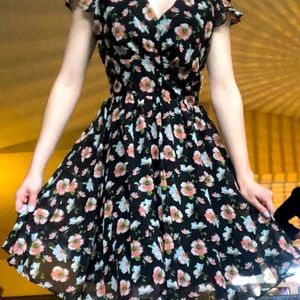 Betsey Johnson fit and flare floral dress
